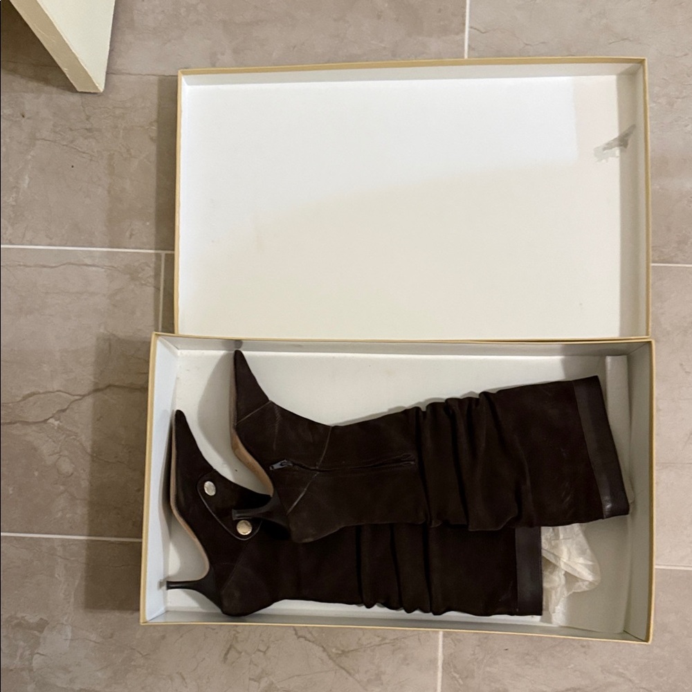 Michael Kors Dark Brown Heeled Boots